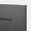 Porte de meuble de cuisine Artemisia gris graphite mat l. 60 cm x H. 72 cm GoodHome