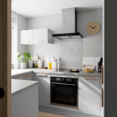 Porte de meuble de cuisine Balsamita gris mat l. 60 cm x H. 72 cm GoodHome