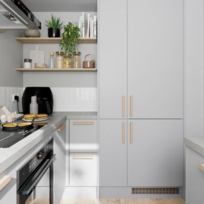 Porte de meuble de cuisine Balsamita gris mat l. 60 cm x H. 72 cm GoodHome