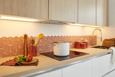 Porte de meuble de cuisine Chia décor chêne clair mat l. 60 cm x H. 72 cm GoodHome