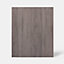 Porte de meuble de cuisine Chia décor chêne gris mat l. 60 cm x H. 72 cm GoodHome