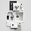 Porte de meuble de cuisine Garcinia blanc brillant l. 40 cm x H. 90 cm GoodHome