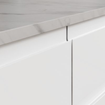 Porte de meuble de cuisine Garcinia blanc brillant l. 50 cm x H. 72 cm GoodHome