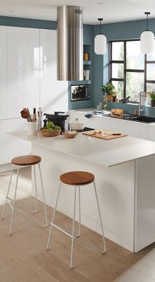 Porte de meuble de cuisine Garcinia blanc brillant l. 60 cm x H. 72 cm GoodHome
