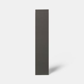 Porte de meuble de cuisine Garcinia gris anthracite brillant l. 15 cm x H. 72 cm GoodHome