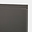 Porte de meuble de cuisine Garcinia gris anthracite brillant l. 15 cm x H. 72 cm GoodHome