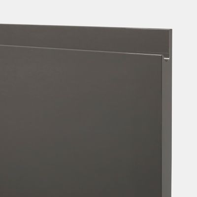 Porte de meuble de cuisine Garcinia gris anthracite brillant l. 30 cm x H. 90 cm GoodHome