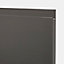 Porte de meuble de cuisine Garcinia gris anthracite brillant l. 40 cm x H. 72 cm GoodHome