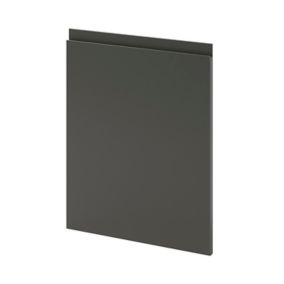Porte de meuble de cuisine Garcinia gris anthracite brillant l. 45 cm x H. 60 cm GoodHome