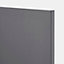 Porte de meuble de cuisine Garcinia gris anthracite brillant l. 50 cm x H. 35,6 cm GoodHome