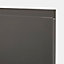 Porte de meuble de cuisine Garcinia gris anthracite brillant l. 60 cm x H. 72 cm GoodHome