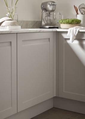 Porte de meuble de cuisine Garcinia gris ciment mat l. 60 cm x H. 72 cm GoodHome