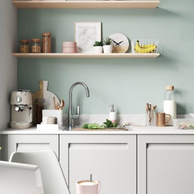 Porte de meuble de cuisine Garcinia gris ciment mat l. 60 cm x H. 90 cm GoodHome