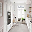 Porte de meuble de cuisine GoodHome Artemisia Blanc mouluré l. 24.7 cm x H. 89.5 cm
