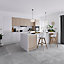 Porte de meuble de cuisine GoodHome Garcinia blanc brillant l. 29.7 cm x H. 89.5 cm