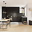 Porte de meuble de cuisine GoodHome Stevia noir mat l. 49,7 x H. 71,5 cm