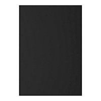 Porte de meuble de cuisine GoodHome Stevia noir mat l. 49,7 x H. 71,5 cm