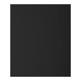 Porte de meuble de cuisine GoodHome Stevia noir mat l. 59,7 x H. 71,5 cm