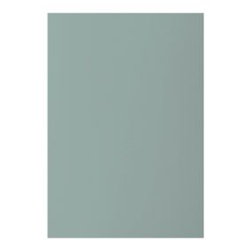 Porte de meuble de cuisine GoodHome Stevia vert mat l. 49,7 x H. 71,5 cm