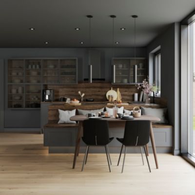 Porte de meuble de cuisine nid d'abeille Winterana noir l.60 cm x H.72 cm GoodHome