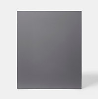 Porte de meuble de cuisine pour électroménager Stevia gris anthracite brillant l. 60 cm x H. 72 cm GoodHome