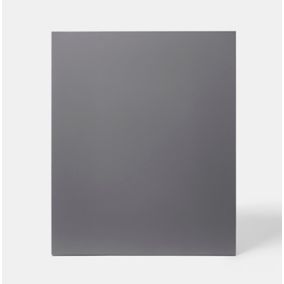 Porte de meuble de cuisine pour électroménager Stevia gris anthracite brillant l. 60 cm x H. 72 cm GoodHome