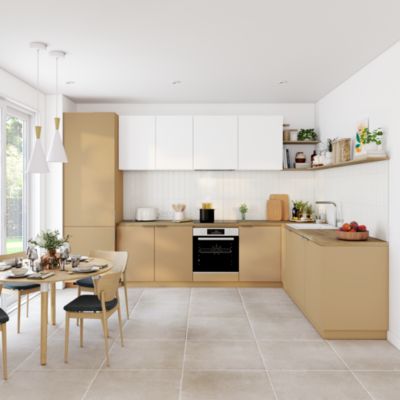 Porte de meuble de cuisine Stevia blanc mat l.40 x H.72 cm GoodHome