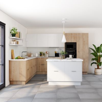 Porte de meuble de cuisine Stevia blanc mat l.40 x H.72 cm GoodHome