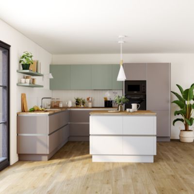 Porte de meuble de cuisine Stevia blanc mat l.40 x H.72 cm GoodHome