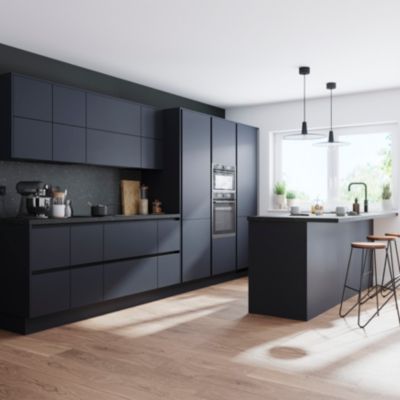 Porte de meuble de cuisine Stevia bleu mat l. 60 cm x H. 72 cm GoodHome