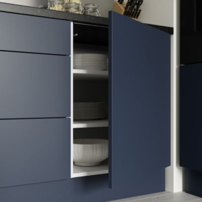 Porte de meuble de cuisine Stevia bleu mat l. 60 cm x H. 72 cm GoodHome