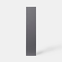 Porte de meuble de cuisine Stevia gris anthracite brillant l. 15 cm x H. 72 cm GoodHome
