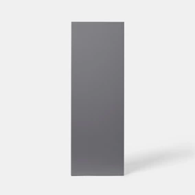 Porte de meuble de cuisine Stevia gris anthracite brillant l. 25 cm x H. 72 cm GoodHome