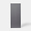 Porte de meuble de cuisine Stevia gris anthracite brillant l. 30 cm x H. 72 cm GoodHome