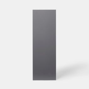 Porte de meuble de cuisine Stevia gris anthracite brillant l. 30 cm x H. 90 cm GoodHome