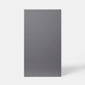 Porte de meuble de cuisine Stevia gris anthracite brillant l. 40 cm x H. 72 cm GoodHome