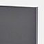 Porte de meuble de cuisine Stevia gris anthracite brillant l. 40 cm x H. 72 cm GoodHome