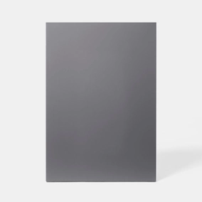 Porte de meuble de cuisine Stevia gris anthracite brillant l. 50 cm x H. 72 cm GoodHome