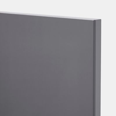 Porte de meuble de cuisine Stevia gris anthracite brillant l. 50 cm x H. 72 cm GoodHome