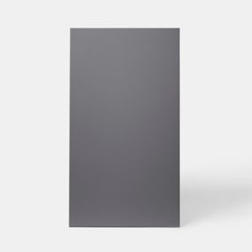 Porte de meuble de cuisine Stevia gris anthracite brillant l. 50 cm x H. 90 cm GoodHome