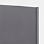 Porte de meuble de cuisine Stevia gris anthracite brillant l. 60 cm x H. 65 cm GoodHome