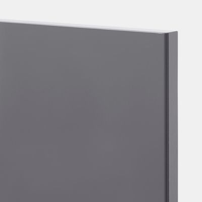 Porte de meuble de cuisine Stevia gris anthracite brillant l. 60 cm x H. 65 cm GoodHome