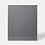 Porte de meuble de cuisine Stevia gris anthracite brillant l. 60 cm x H. 72 cm GoodHome