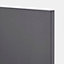 Porte de meuble de cuisine Stevia gris anthracite brillant l. 60 cm x H. 90 cm GoodHome