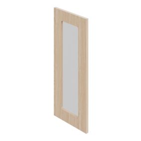 Porte de meuble de cuisine vitrée Chia décor chêne clair mat l. 30 cm x H. 72 cm GoodHome