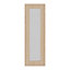 Porte de meuble de cuisine vitrée Chia décor chêne clair mat l. 30 cm x H. 90 cm GoodHome
