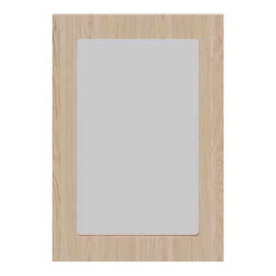 Porte de meuble de cuisine vitrée Chia décor chêne clair mat l. 50 cm x H. 72 cm GoodHome