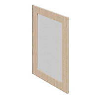 Porte de meuble de cuisine vitrée Chia décor chêne clair mat l. 50 cm x H. 72 cm GoodHome