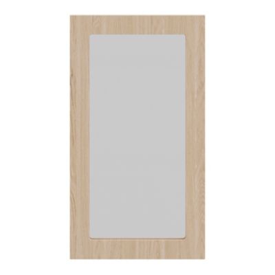 Porte de meuble de cuisine vitrée Chia décor chêne clair mat l. 50 cm x H. 90 cm GoodHome