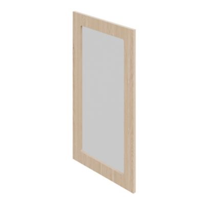 Porte de meuble de cuisine vitrée Chia décor chêne clair mat l. 50 cm x H. 90 cm GoodHome